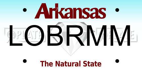 LOBRMM Arkansas License Plate