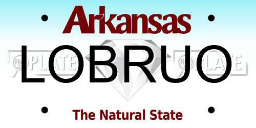 LOBRUO Arkansas License Plate