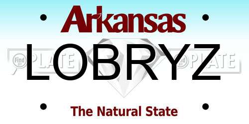 LOBRYZ Arkansas License Plate