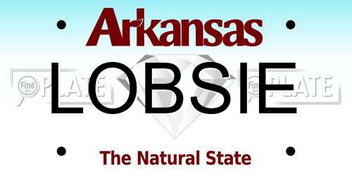 LOBSIE Arkansas License Plate