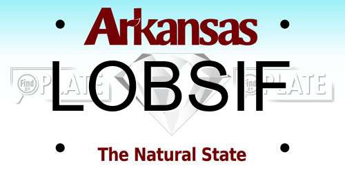 LOBSIF Arkansas License Plate