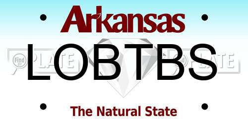 LOBTBS Arkansas License Plate