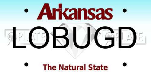 LOBUGD Arkansas License Plate