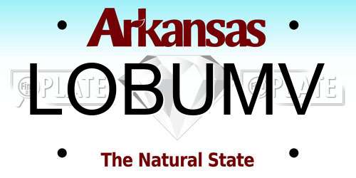 LOBUMV Arkansas License Plate