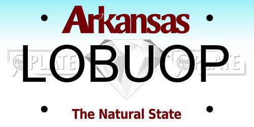 LOBUOP Arkansas License Plate