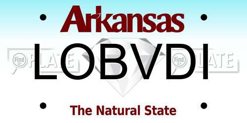 LOBVDI Arkansas License Plate