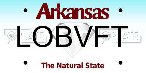 LOBVFT Arkansas License Plate