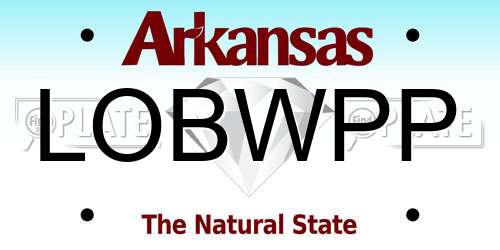LOBWPP Arkansas License Plate