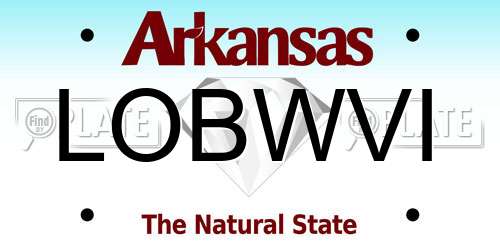 LOBWVI Arkansas License Plate