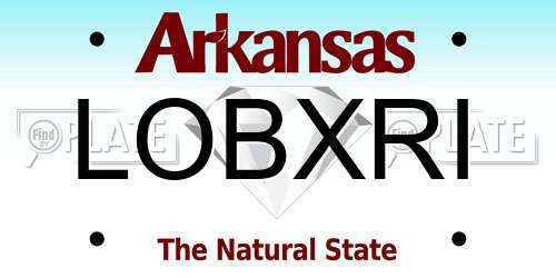 LOBXRI Arkansas License Plate