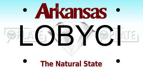 LOBYCI Arkansas License Plate