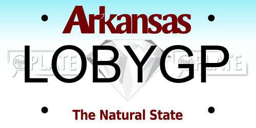 LOBYGP Arkansas License Plate