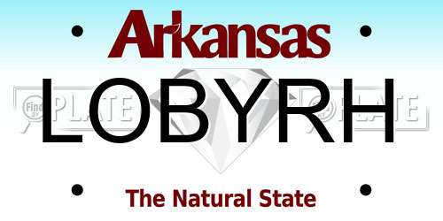 LOBYRH Arkansas License Plate