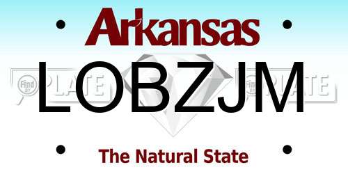 LOBZJM Arkansas License Plate