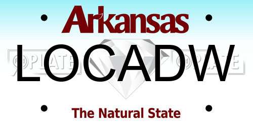 LOCADW Arkansas License Plate