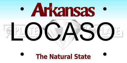 LOCASO Arkansas License Plate
