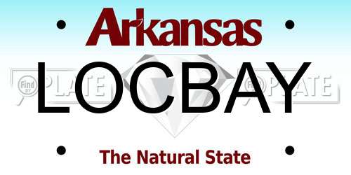 LOCBAY Arkansas License Plate