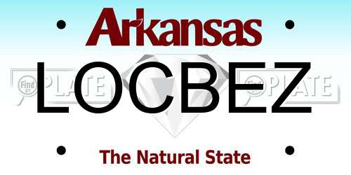 LOCBEZ Arkansas License Plate