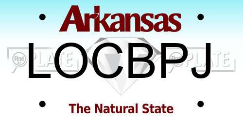 LOCBPJ Arkansas License Plate