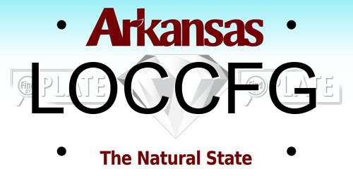LOCCFG Arkansas License Plate