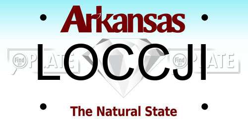 LOCCJI Arkansas License Plate