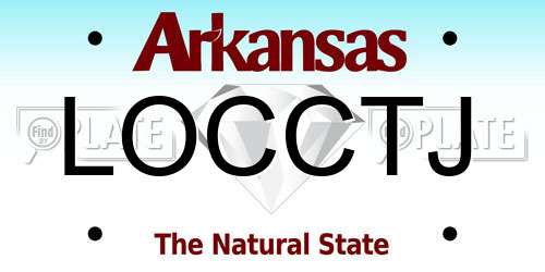 LOCCTJ Arkansas License Plate