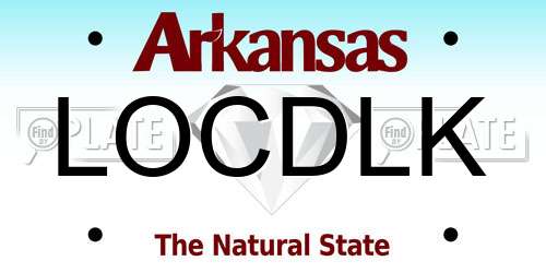 LOCDLK Arkansas License Plate