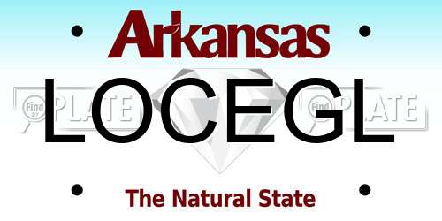 LOCEGL Arkansas License Plate