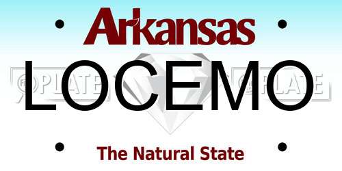 LOCEMO Arkansas License Plate