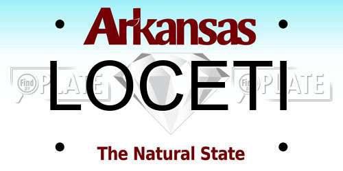 LOCETI Arkansas License Plate
