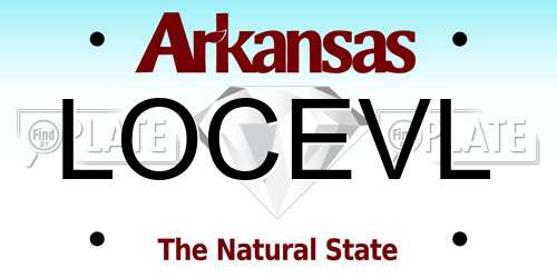 LOCEVL Arkansas License Plate