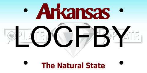 LOCFBY Arkansas License Plate