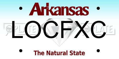 LOCFXC Arkansas License Plate