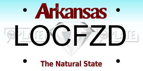 LOCFZD Arkansas License Plate