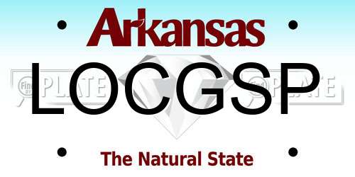LOCGSP Arkansas License Plate