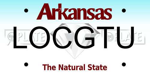 LOCGTU Arkansas License Plate