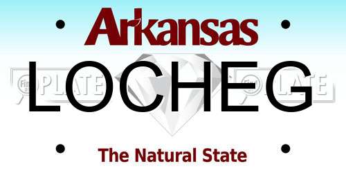 LOCHEG Arkansas License Plate