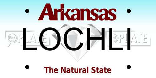 LOCHLI Arkansas License Plate