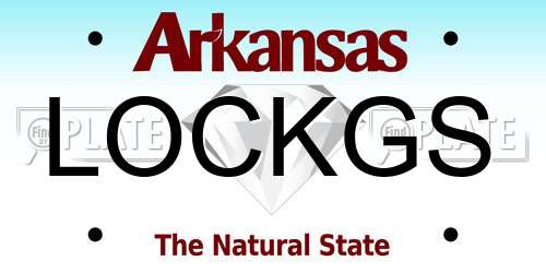 LOCKGS Arkansas License Plate