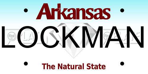 LOCKMAN Arkansas License Plate