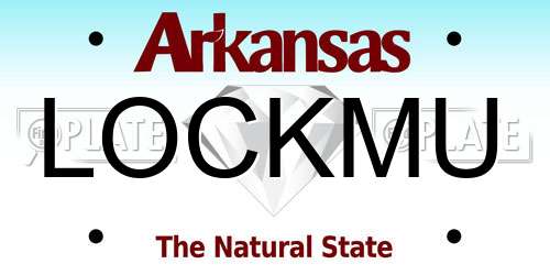 LOCKMU Arkansas License Plate