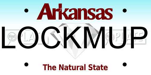LOCKMUP Arkansas License Plate