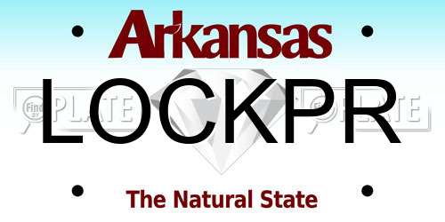 LOCKPR Arkansas License Plate