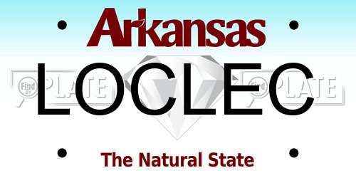 LOCLEC Arkansas License Plate