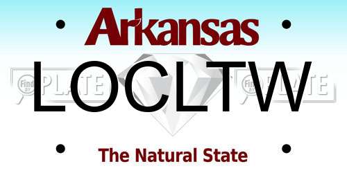 LOCLTW Arkansas License Plate