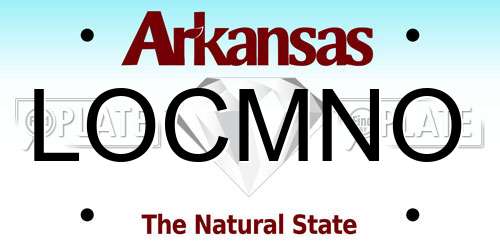 LOCMNO Arkansas License Plate