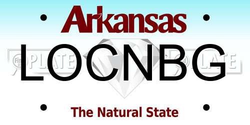 LOCNBG Arkansas License Plate