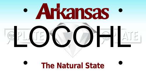LOCOHL Arkansas License Plate