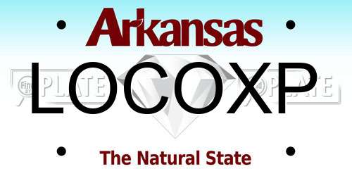 LOCOXP Arkansas License Plate