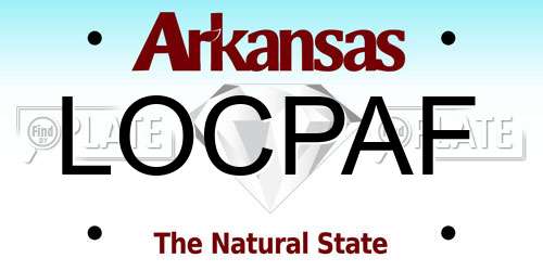 LOCPAF Arkansas License Plate